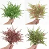 Kwiaty dekoracyjne sztuczne zielone rośliny plastikowe gałęzie i liście symulacja kwiatowa roślina eukaliptus fern liść domowy salon