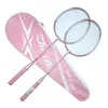 2-teiliges Badmintonschläger- und Tragetaschen-Set, Badmintonschläger-Set für drinnen und draußen, Sportzubehör, Badminton 240122