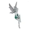 Garden Decorations Sitting Fairy Figurine Tudor Decor Decorativ Resin Material Statue With Wing Outdoor Art Sculpture For Home