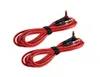 Câble auxiliaire de voiture rouge 1,2 M 4 pieds Angle de 90 degrés Jack 3,5 mm Câble auxiliaire mâle à mâle Câble de ligne audio stéréo pour haut-parleur mp3 mp4 Casque pc6669116