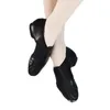 High Quality Professional Kids Girls Black Cow Leather Jazz Dance Shoes 240119