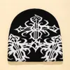 Beanie/Skull Caps 2023 nouveau tricot bonnets chapeau pour hommes femmes pull Pile Cap Y2k Goth chaud bonnet chapeaux nouveau Hip-hop mode rue casquettes froides YQ240207