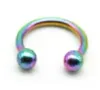 Nose Rings Studs Rainbow Horseshoe 316L Surgical Steel Nostril Ring Circar Piercing Ball Cbr Earring16G 6Mm 8Mm 10Mm234T Drop Deli Dharj