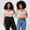 Femmes Shapers sans couture à manches longues string body Shapewear minceur hanche levage sous-vêtements serré moulante combinaison hauts