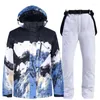 Giacche da sci Giacca da sci da donna super calda Pantalone Abbigliamento invernale da uomo Pantaloni Impermeabile antivento Addensato per Snowboard Mountain Riding