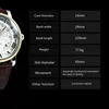 WINNAAR Mode Minimalistische Mechanische Horloges Datumweergave Zakelijk Automatisch Herenhorloge Casual Bruin Lederen Riem Herenhorloge 240123
