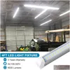 Led-buizen 4-25 stuks T8 winkelverlichtingsarmatuur 4Ft 60W heldere lens Er platte drie rijen geïntegreerde Bb-lamp koeler deur Plug en Play Drop Deli Dhm0H