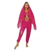 Stage Wear Bollywood Costume Set Women Dance Belly Outfit Performance Clothes Chiffon Veil Crop Top And Pants Arabian Costumes