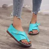 Sandaler England Solid Color Clip Toe Buckle Flat Women Leather Open-Toed Roman Shoes Design Summer Beach