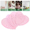 Bakningsverktyg 100st papper Doilies hjärtformade placemats Valentine Decor