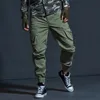 Высококачественные повседневные брюки цвета хаки, мужские военные тактические бегуны, камуфляжные брюки-карго, модные черные армейские брюки с несколькими карманами 240127