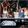 Feestdecoratie 24 stuks witte gloed armbanden Bk oplichtende gunsten led-polsband voor bruiloft verjaardag Mardi Gras Navidad kerstdruppel Dh9Hd