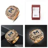 Cluster Rings Ncaa 1997 University Of Michigan Woerine Rose Bowl High-End Championship Ring Mens Jewelry Friends Birthday Gift Fan M Dhl2G