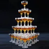 Hochzeit Champagner Turm Becher Kelch Feier Eröffnung Bar Weingläser Zubehör verdickter Acryl-Kunststoff 2235 Stück 240127