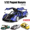 1/32 Pagani Huayra Roadster Zonda DinastiaミニチュアトイカーJKM Diecast Super Sport Model Sound Light Collection Pull Back 240131