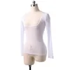 Stage Wear Hight Quality Women Girls Water Gauze Chest Support Long Sleeve Belly Dance Top