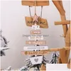 Décorations de Noël Décoration de la maison Pendentif en bois Porte suspendue Fait à la main DIY Arbre de Noël Fournitures Drop Livraison Jardin Festif Dhqi0