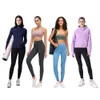 LL Womens scuba hoodie half zip designer leggings yoga sweatshirt define embroidered label for women gym active sets outdoor jogging hoody activewear size 2-12