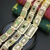 Sunspicems Gold Color Arabic Body Jewelry Square Midjeband Kvinnor Bälte Marocko Bride Dress Metal Belt Big Crystal Length 103mm 240127