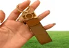 Simple classique jaune brun PU cuir porte-clés porte-clés accessoires mode chaîne porte-clés pour hommes femmes avec boîte de vente au détail 4644933