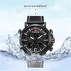 Relógios de pulso relógio de quartzo para homens LED relógio digital top marca esportes luxo impermeável pulseira de couro montre homme