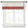 Curtain Red Abstract Geometric Art Line Small Window Tulle Sheer Short Bedroom Living Room Home Decor Voile Drapes