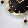 Wandklokken Cadeau Thuis Klok Decoratie Elegant Goud Kunst Ronde Handen Woonkamer Nummer Modern Zwart Keuken Reloj