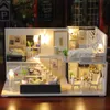 Babyhuis Kit Mini DIY Handgemaakte Duplex Appartement Productie 3D Puzzel Assemblage Gebouw Model Meisje Speelgoed Thuis Slaapkamer Decoratio 240202