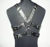 BDSM Sexy Bondage PU Leder Bulldog Krieger Brust Gürtel Brust Harness Homosexuell s Fetisch Clubwear Erwachsene Sex Spielzeug Für Männliche2935893