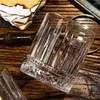 Vinglas 370 ml Whisky Cup Vertikal randig transparent glas Foreign Bar Beer Spirit Cups Wassale Cups Wassale Cups Water Bottle