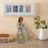 Candle Holders Creative Resin Flower Bouquet Tea Light Holder With Flickering LED Home Decorations Daughter Mom Statue