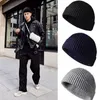 Beanie/Skull Caps Heren Mode Gebreide Hoeden Jongen Skullcap Mannelijke Muts Winter Retro Randloze Baggy Meloen Cap Manchet Docker Visser Accessoires YQ240207