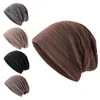 Bonnet/Crâne Casquettes Couleur unie unisexe hommes femmes Skullies bonnets fins casquette de couverture tricot coton tricoté Double couche tissu casquettes décontracté Bonnet chapeau YQ240207