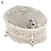 Opslagflessen Retro Emaille Europese Stijl Ovale Trinket Borst Sieraden Box Organizer Houder