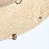 ins Design Chain Beach Hats For Women Summer Raffia Sun Hat Ladies Fashion Straw Panama Hat High Designer Custom Hat Wholesale 240127