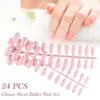 Kits d'art d'ongle 24pcs 3D à la main portant des ongles uniques à la mode pièces de modèle doigt bricolage décoration femmes