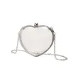 2023 New Banquet Bag Acrylic Mini Love Hand Bag Transparent Chain Crossbody Special 240207
