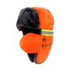 Chapeaux de trappeur Hommes Femmes Chapeau d'hiver Russe Trooper Earflap Chaud Masque De Ski De Neige Casquette En Plein Air Réfléchissant Clava Fourrure Bomber Avec Goutte Del Dh0Hr