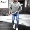 Männer Mit Kapuze Sweatshirt Trend Herbst Lose Sweatshirts Männlichen Casual Top Pullover Sexy Herren Kleidung Plus Größe S-5XL 240124