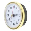 Zegarki stołowe mini zegar wkładka 2-1/2 cala 65 mm okrągły ruch biały twarz Złote/srebrny ton arabski