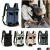 Dog Car Seat Covers Ers Backpack Cat Puppy Outdoor Travel Bag Breathable Mesh Carrying For Small Chihuahua Chest Package Drop Delive Dhwt7