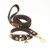 Ensemble de laisse de collier de chien d'impression de fleur pour petits chiens moyens collier en cuir pour Chihuahua carlin accessoires de chien de marche LC0143 240125