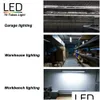 Tubos LED 8Ft Shop Lights 8 pés Cooler Door Zer Leds Luminária 4 Row 144W 14500 Lm 4Ft 75W Fluorescente Clear Er Linkable Sur Dhyen