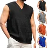 Men's Vests Sweater Vest Street Slim Fit Muscle V Neck Men Causal Tops Clothes Long Sleeve Tunic Shirt Bulk Cotton Shirts