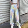 Женские джинсы Брюки с высокой талией S Tie Dye с карманами Брюки для женщин Прямые брюки 2024 Мода Хиппи Качество Оптовая продажа Z