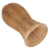 Jarrones Cesta de flores de bambú Vintage Bud Escritorio Contenedor tejido Decoraciones simples para el hogar Planta decorativa