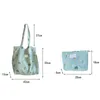 Evening Bags Thin Cotton Shoulder Bag Retro Beach Tote Small Flower Handbags Floral Large Capacity Shopping Summer