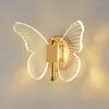 Настенные светильники бабочка креативный светодиодный светильник для спальни прикроватная лестница домашний декор осветительные приборы