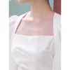 Women's Blouses Elegant Square Collar Folds Asymmetrical Puff Sleeve Clothing 2024 Summer Loose Korean Tops Irregular Shirts