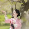 Etniska kläder 2024 Hanbok Gaze kjol Kvinnlig vuxen vår och sommar traditionell domstolsklänning koreansk folkdansföreställning kostym w200